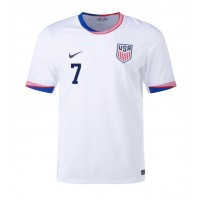 Camisa de Futebol Estados Unidos Giovanni Reyna #7 Equipamento Principal Copa America 2024 Manga Curta